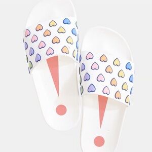 Roller Rabbit Heart Disco Beach Slides Sandals Size 10